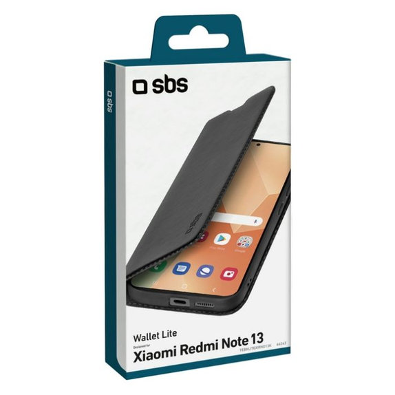SBS - Maska Book Wallet Lite za Xiaomi Redmi Note 13, crna