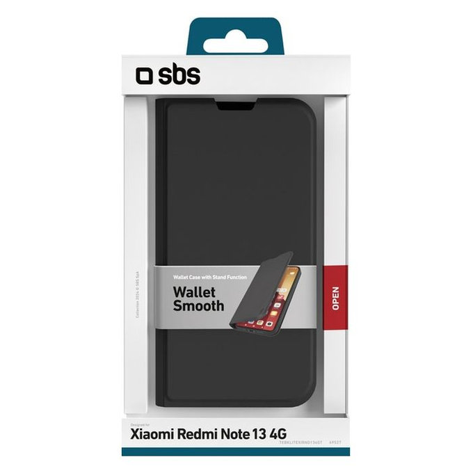 SBS - Maska Book Wallet Lite za Xiaomi Redmi Note 13 4G, crna