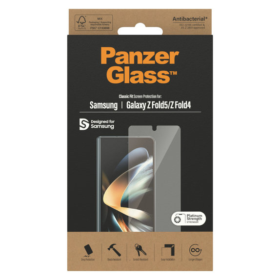 Kaljeno staklo AB za Samsung Galaxy Z Fold5/Z Fold4, Prozirna, PanzerGlass