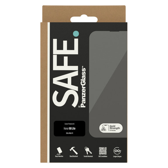 Kaljeno staklo UWF za Honor 90 Lite, Crna, SAFE by PanzerGlass