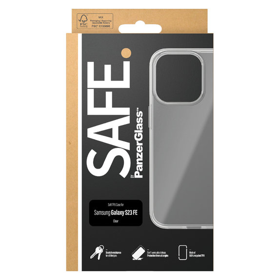 Maska TPU za Samsung Galaxy S23 FE, Prozirna, SAFE by PanzerGlass