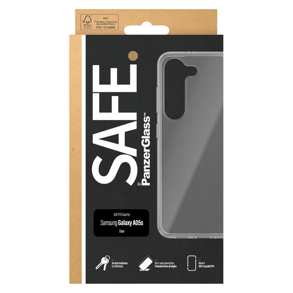 Maska TPU za Samsung Galaxy A05s, Prozirna, SAFE by PanzerGlass