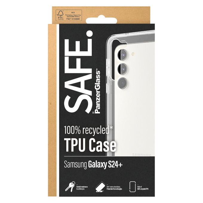Maska TPU za Samsung Galaxy S24+, Prozirna, SAFE by PanzerGlass