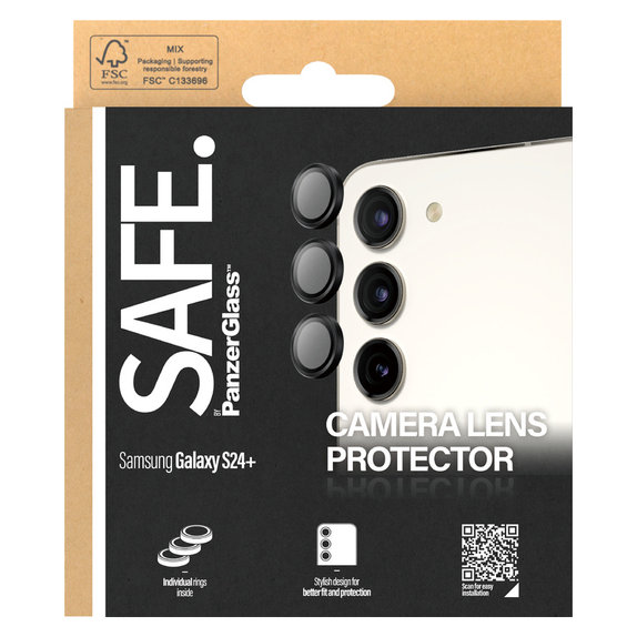 Zaštita objektiva kamere za Samsung Galaxy S24/S23/S23+, Crna, SAFE by PanzerGlass