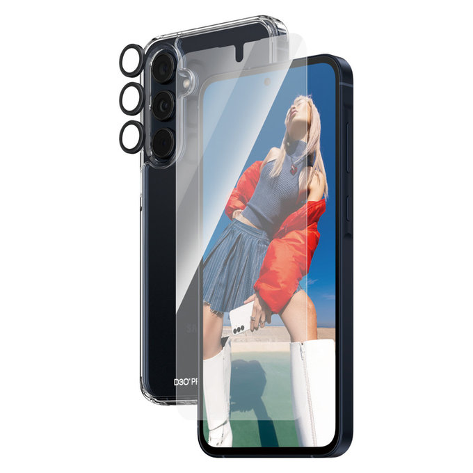 Bundle Hoops + Kaljeno staklo UWF + Hard Case D3O za Samsung Galaxy A55 5G, PanzerGlass
