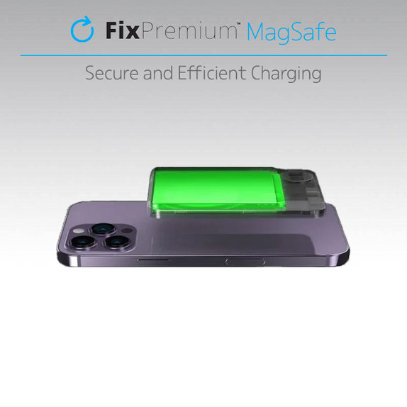 FixPremium - MagSafe PowerBank s LCD 10 000mAh, crno