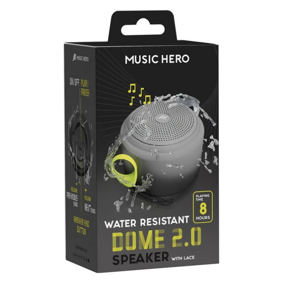 Music Hero - Bežični zvučnik DOME 2.0, 3 W, crno