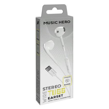 Music Hero - Slušalice TUBB, USB-C, bijela