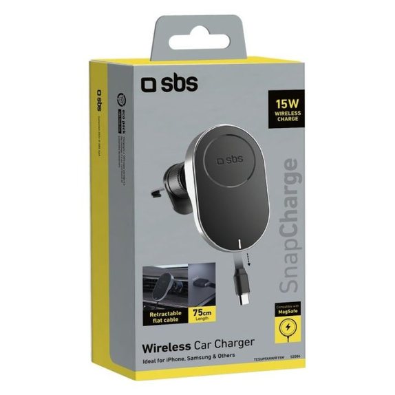 SBS - Auto Držač s MagSafe, 15W, crno