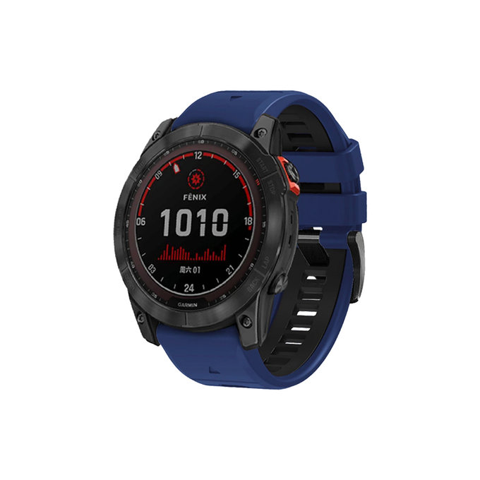 FixPremium - Dvobojni Silikonski Remen za Garmin (QuickFit 26mm), plavi
