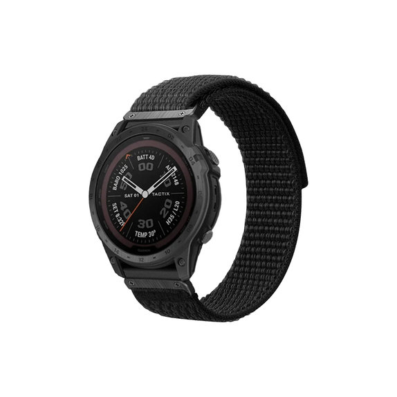 FixPremium - Najlonski Remen za Garmin (QuickFit 22mm), crni