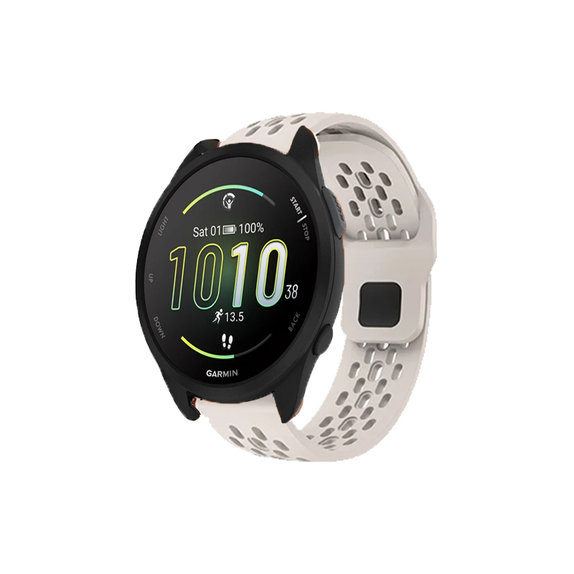 FixPremium - Univerzalni Silikonski Remen za Garmin (20mm), bijeli