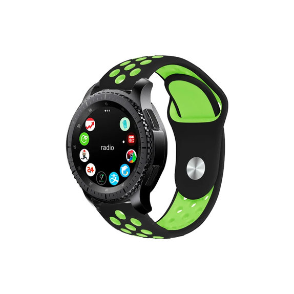 FixPremium - Silikonski Sportski Remen za Garmin (20mm), crni