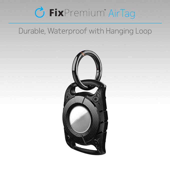 FixPremium - AirTag ogrlica za pse i mačke, crna
