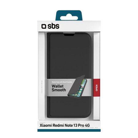 SBS - Maska Book Wallet Lite za Xiaomi Redmi Note 13 Pro 4G, crna