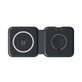 FixPremium - MagSafe Duo za iPhone a Apple Watch, črna