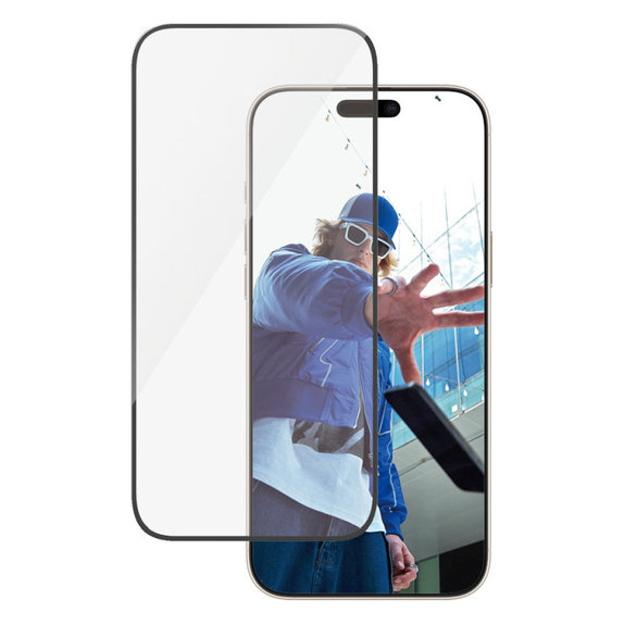 Kaljeno staklo UWF s aplikatorom za iPhone 16 Pro Max, Crna, PanzerGlass