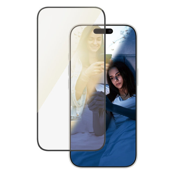 Kaljeno staklo UWF Eyecare s aplikatorom za iPhone 16 Pro, Crna, PanzerGlass