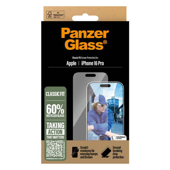 PanzerGlass - Kaljeno Staklo za iPhone 16 Pro, transparentan