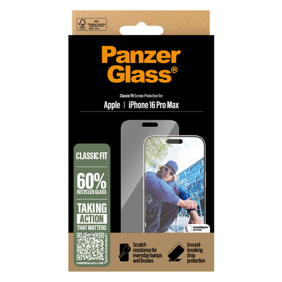 PanzerGlass - Kaljeno Staklo za iPhone 16 Pro Max, transparentan