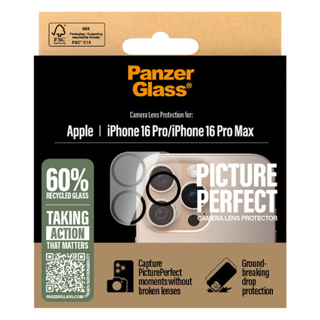 PanzerGlass - Zaštitni poklopac za objektiv kamere PicturePerfect za iPhone 16 Pro a 16 Pro Max, transparentan