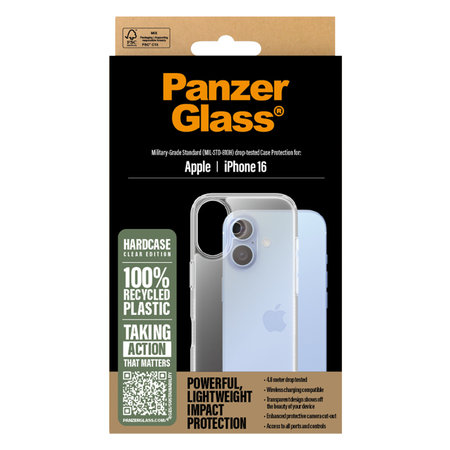 PanzerGlass - Maska HardCase za iPhone 16, transparentan