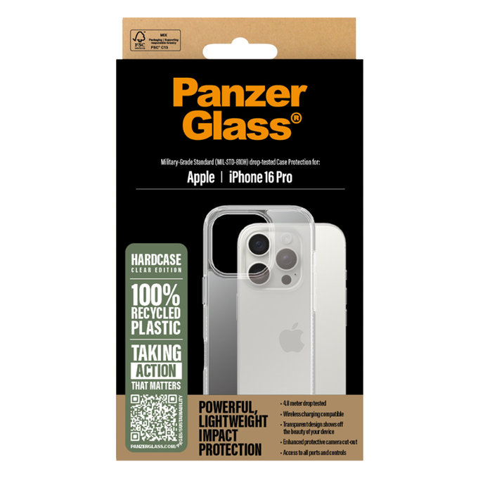 PanzerGlass - Maska HardCase za iPhone 16 Pro, transparentan