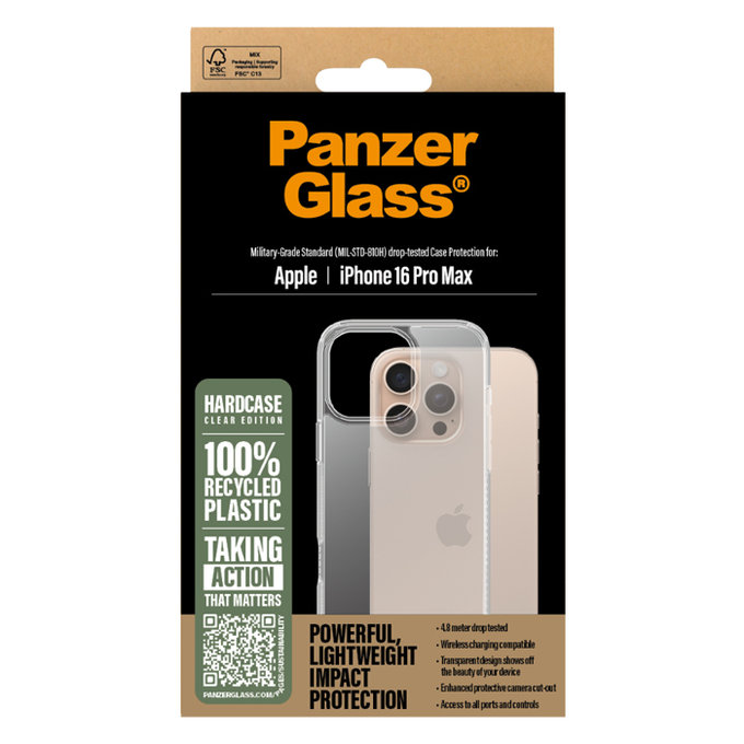 PanzerGlass - Maska HardCase za iPhone 16 Pro Max, transparentan