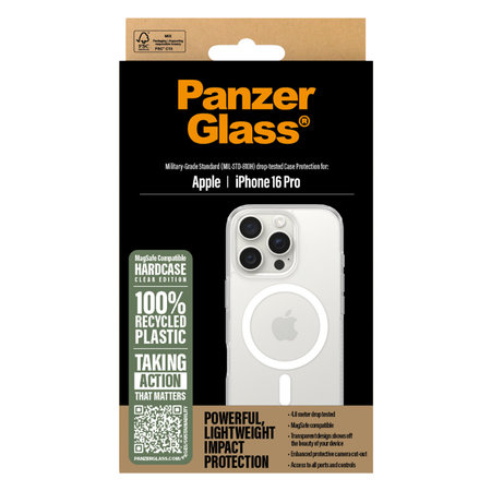 PanzerGlass - Maska HardCase sa MagSafe za iPhone 16 Pro, transparentan
