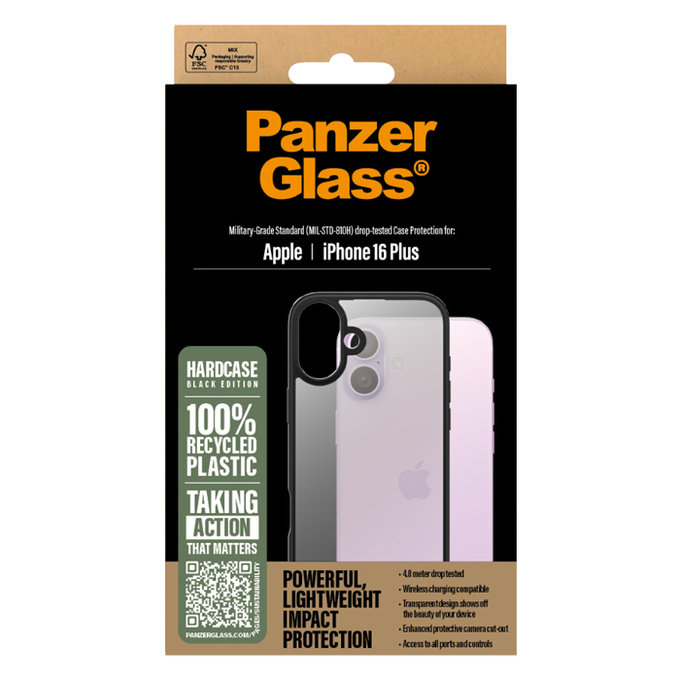 PanzerGlass - Maska HardCase za iPhone 16 Plus, crno