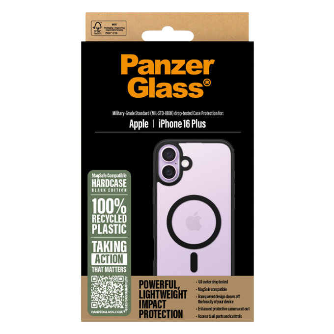 PanzerGlass - Maska HardCase sa MagSafe za iPhone 16 Plus, crno