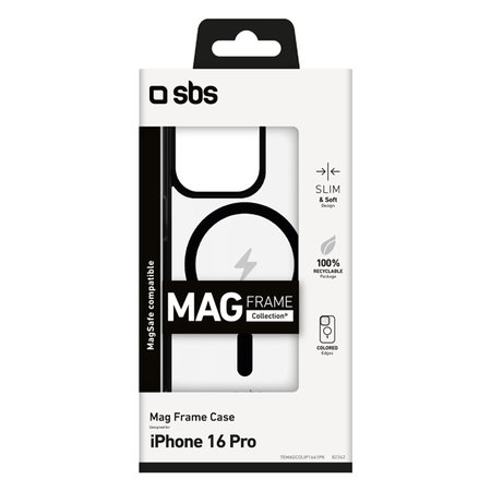 SBS - Maska Mag Frame sa MagSafe za iPhone 16 Pro, crno