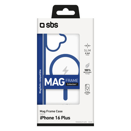 SBS - Maska Mag Frame sa MagSafe za iPhone 16 Plus, plava