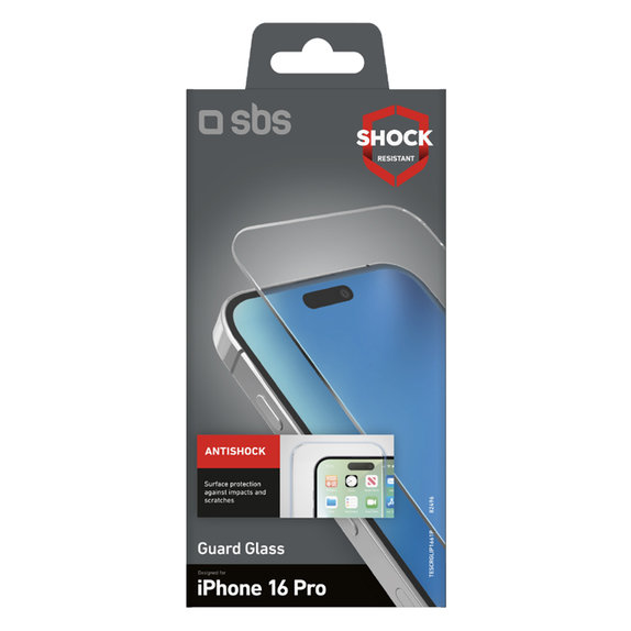 SBS - Kaljeno Staklo Guard Glass za iPhone 16 Pro, transparentan