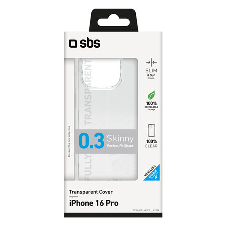 SBS - Maska Skinny za iPhone 16 Pro, transparentan