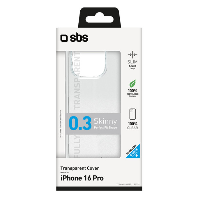SBS - Maska Skinny za iPhone 16 Pro, transparentan