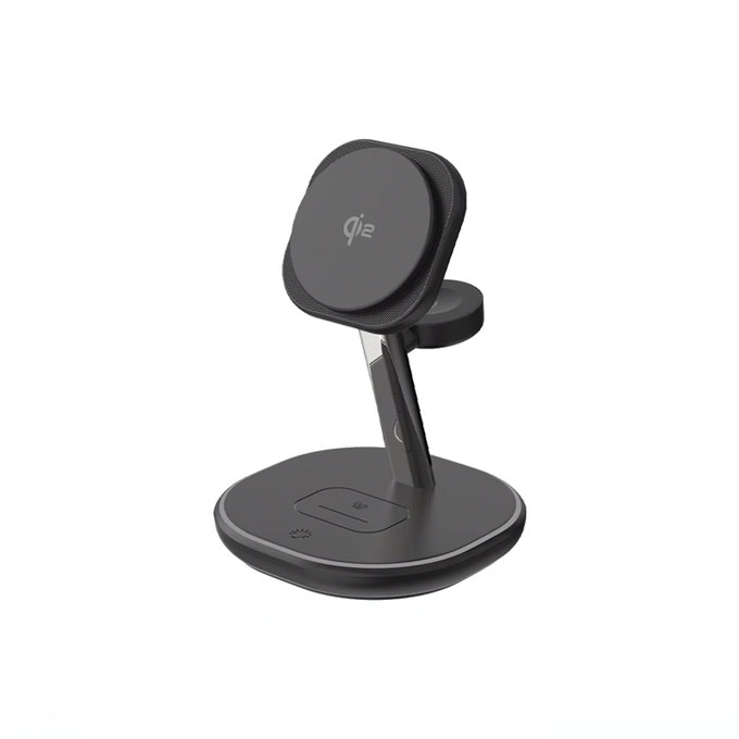 FixPremium - MagSafe Stalak za punjenje s Qi2, crna