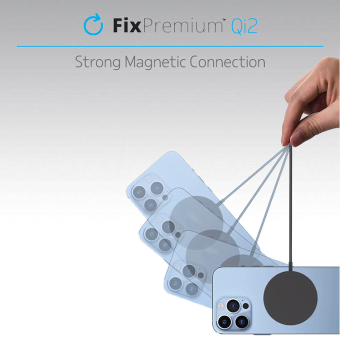 FixPremium - MagSafe Punjač s Qi2, crna