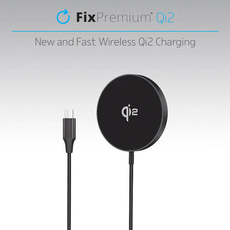 FixPremium - MagSafe Punjač s Qi2, crna