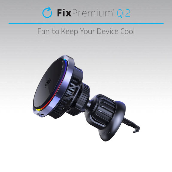 FixPremium - MagSafe Auto punjač Mini s Qi2, crna
