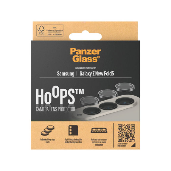 Zaštita objektiva kamere Hoops za Samsung Z Fold6, Crna, PanzerGlass