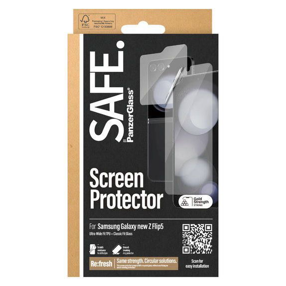 Zaštitna folija UWF i kaljeno staklo za Samsung Galaxy Z Flip6, Prozirna, SAFE by PanzerGlass