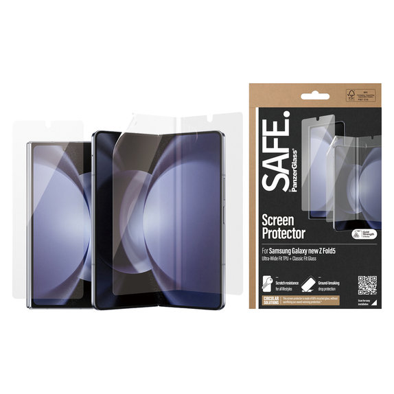Zaštitna folija UWF i kaljeno staklo za Samsung Galaxy Z Fold6, Prozirna, SAFE by PanzerGlass