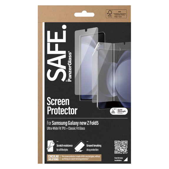 Zaštitna folija UWF i kaljeno staklo za Samsung Galaxy Z Fold6, Prozirna, SAFE by PanzerGlass