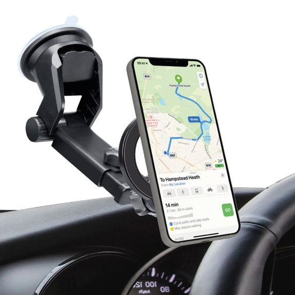 SBS - Auto držač Circle Mag s teleskopskom rukom, MagSafe, crna