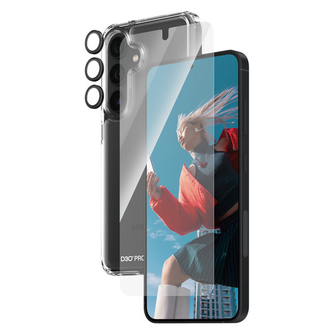 Bundle Hoops + Kaljeno staklo UWF + Hard Case D3O za Samsung Galaxy S24, PanzerGlass