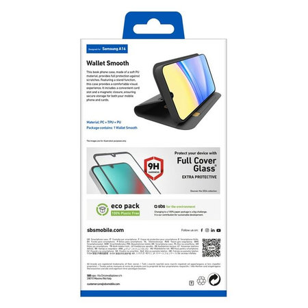 SBS - Maska Book Wallet Smooth za Samsung Galaxy A16, crno