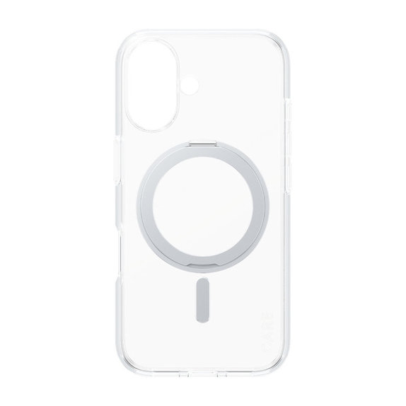 Maska Kickstand s MagSafeom za iPhone 16, Srebrna, CARE