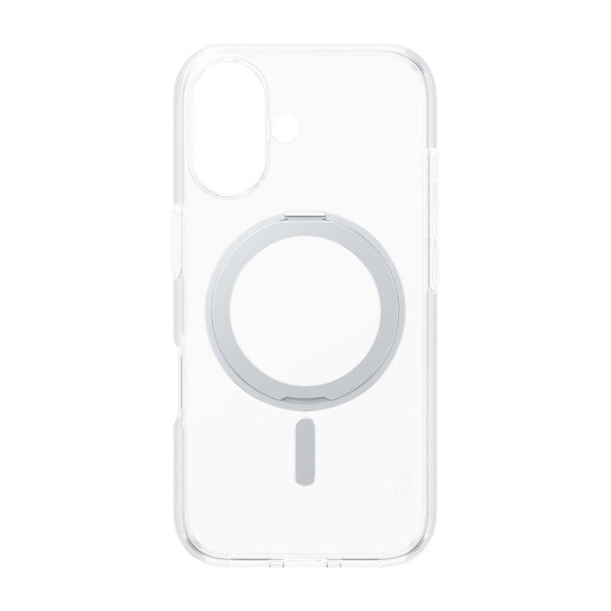 Maska Kickstand s MagSafeom za iPhone 16, Srebrna, CARE