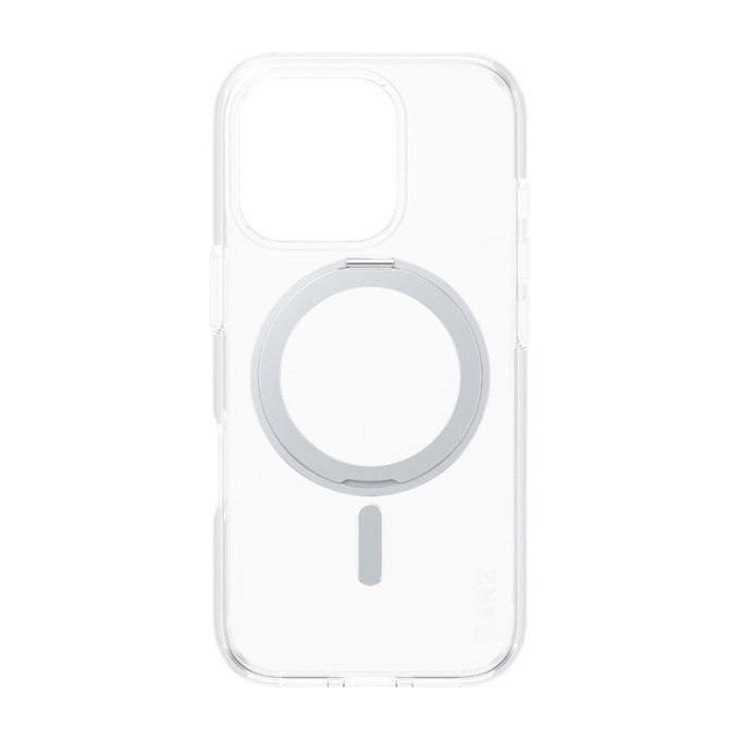 Maska Kickstand s MagSafeom za iPhone 16 Pro, Srebrna, CARE